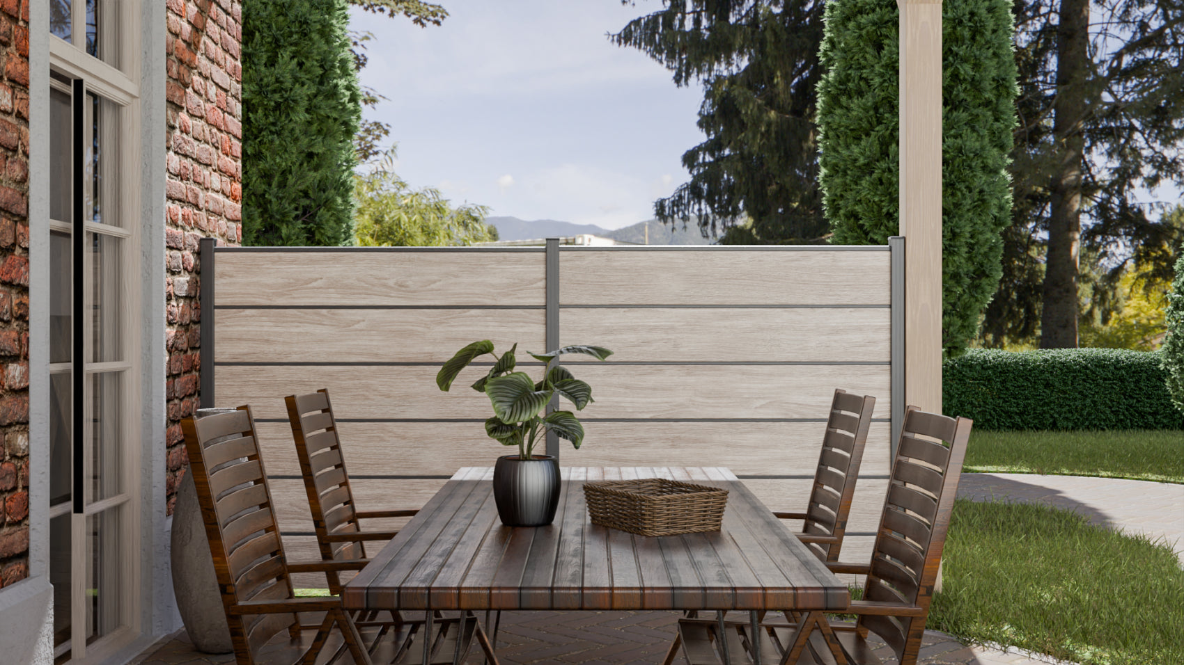 GroJa BasicLine Premium Tor 2-flügelig Sheffield Oak