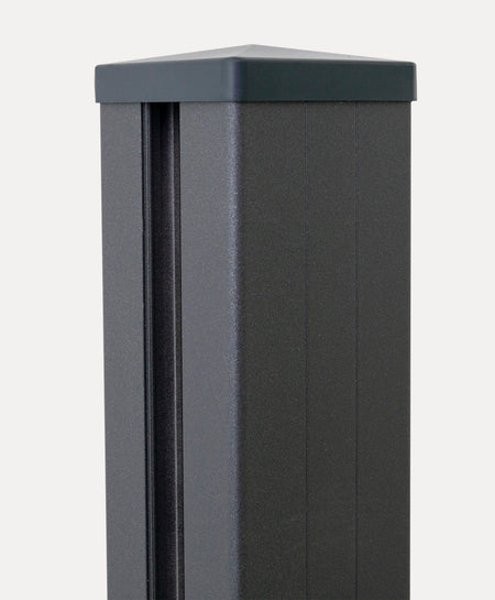 GroJa Alu-Steckzaunpfosten 7×7 cm Anthrazit DB 703