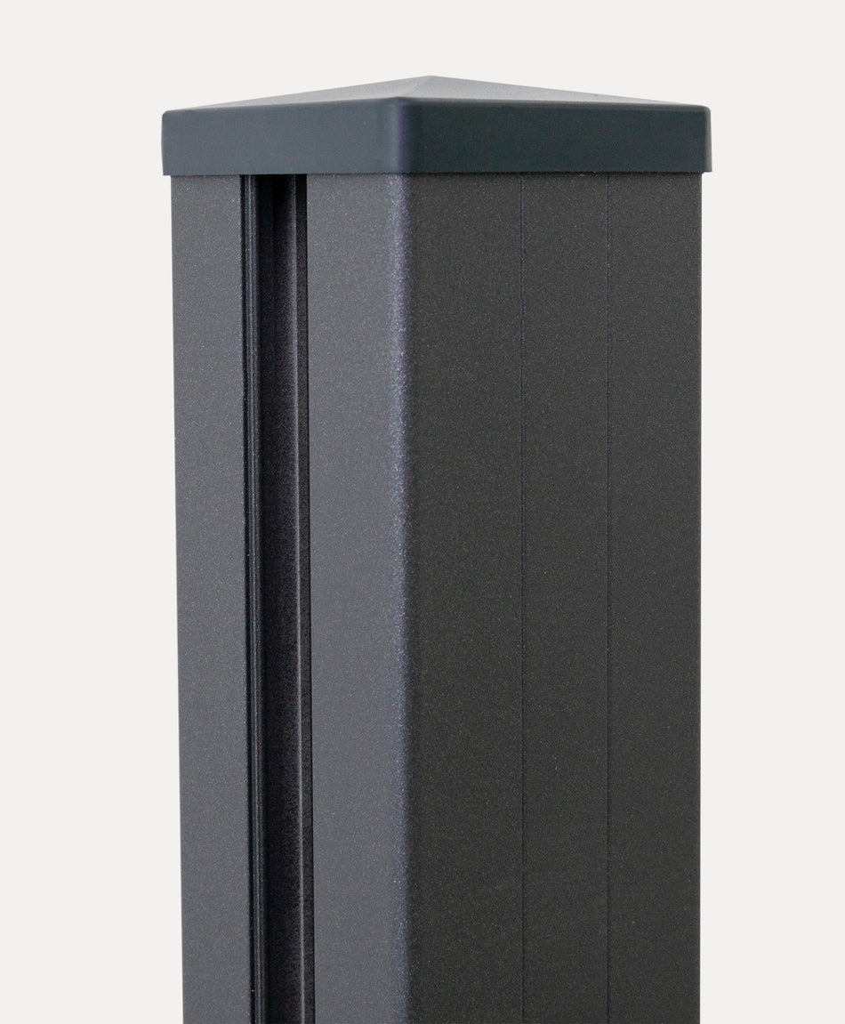 GroJa Alu-Steckzaunpfosten 7×7 cm Anthrazit DB 703