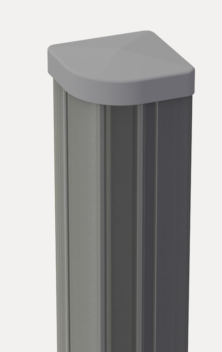 GroJa Variabler Eckpfosten 7×7 cm Silbergrau EV1