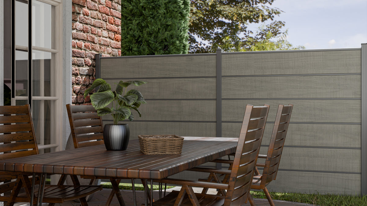 GroJa BasicLine Premium Tor 2-flügelig Grey Ash Cut