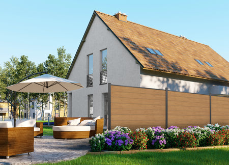 GroJa BasicLine Schmal Steckzaun Asteiche Natur
