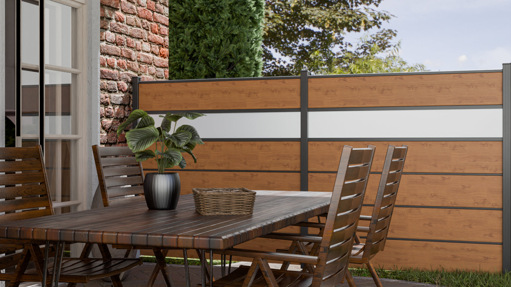 GroJa BasicLine Premium Steckzaun Asteiche Natur