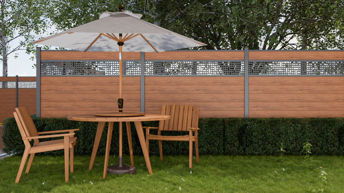 GroJa BasicLine Schmal Steckzaun Golden Oak