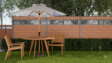 GroJa BasicLine Schmal Steckzaun Golden Oak