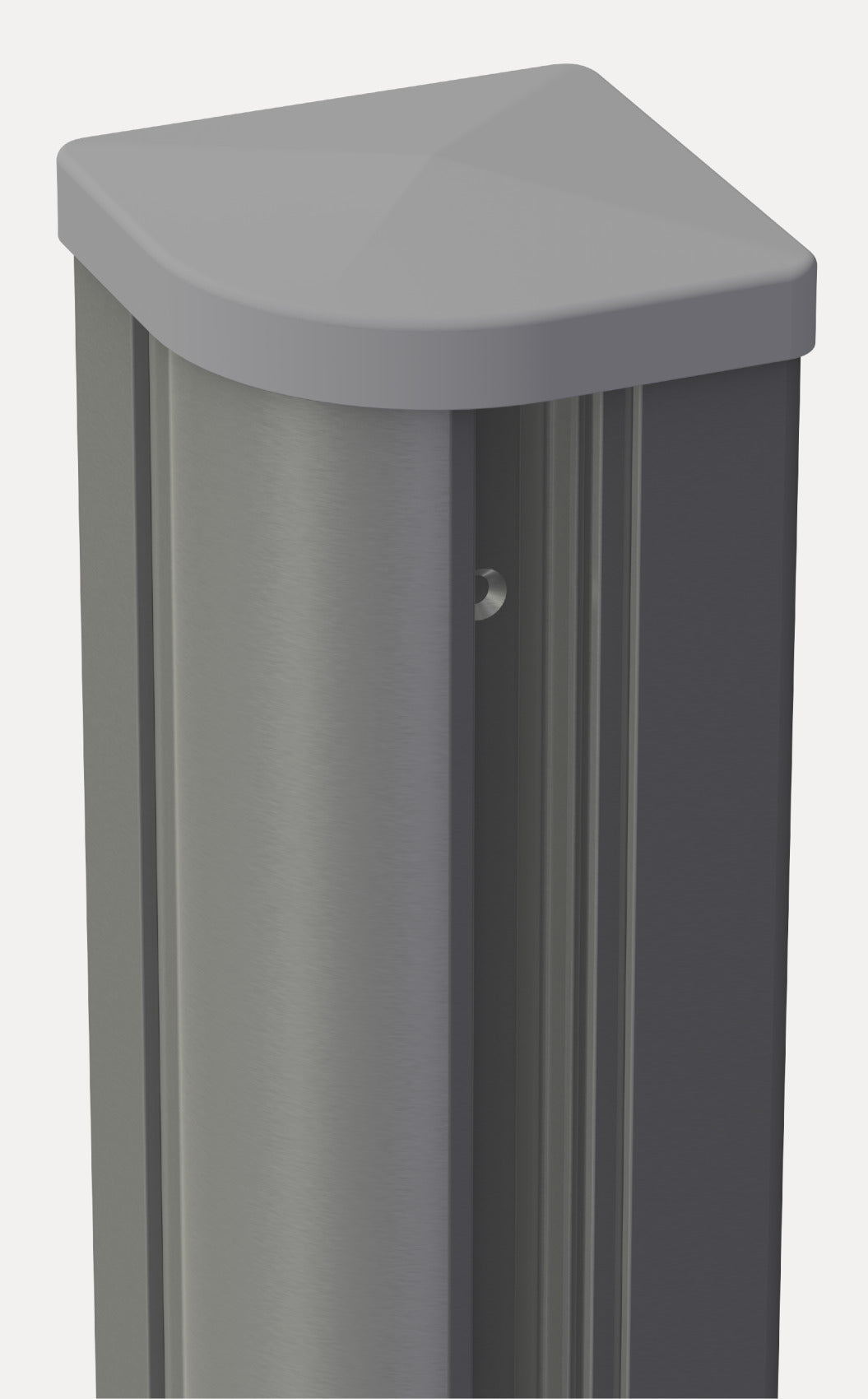 GroJa Variabler Eckpfosten 9×9 cm Silbergrau EV1