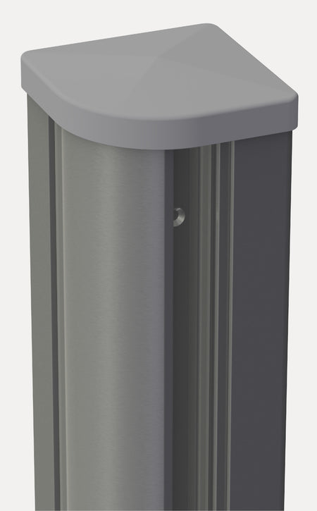 GroJa Variabler Eckpfosten 9×9 cm Silbergrau EV1