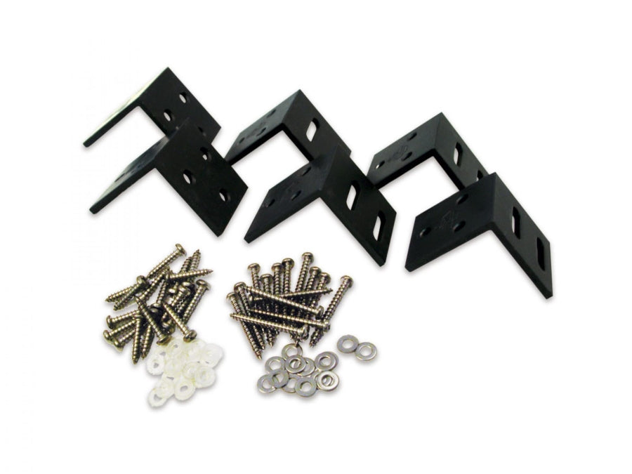 Winkelset für WPC Fertigzaun-Systeme | 6er Set | Stabile Verbindung für Zaunelemente