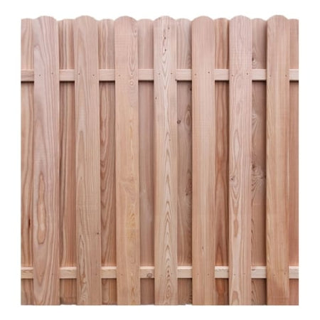 Bohlenzaun Barin Rundkopf gerade Lärche natur 180x180 cm