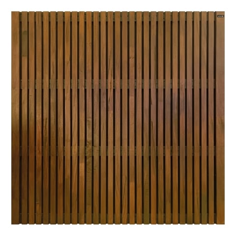 Elephant Hartholz Zaun braun geölt Stripes Black 180x180cm