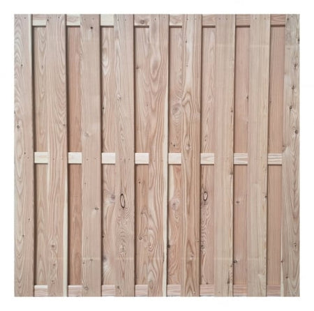 Bohlenzaun Tectur Lärche natur gerade 180x180cm