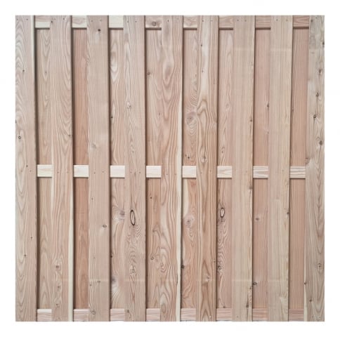 Bohlenzaun Tectur Lärche natur gerade 180x180cm