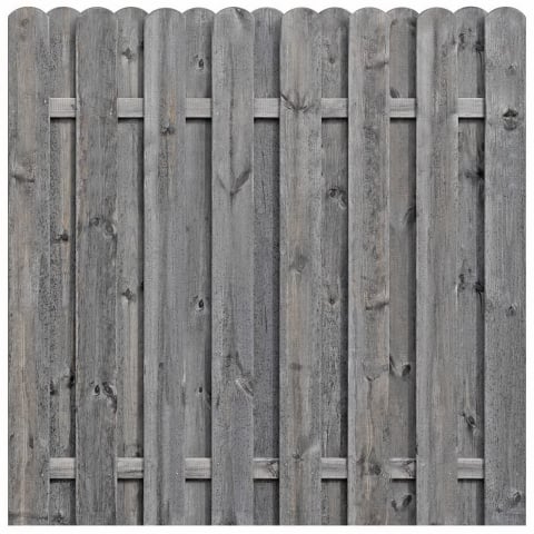 Bohlenzaun Boleo gerade Kiefer kdi grau 180x180cm