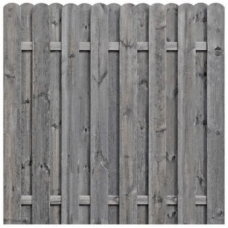 Bohlenzaun Boleo gerade Kiefer kdi grau 180x180cm