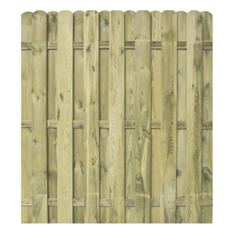 Bohlenzaun Staburo HOCH gerade Kiefer kdi grün 180x200cm