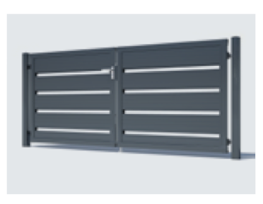 Türen für Zaunpaneele 2-flg. Breite 300cm