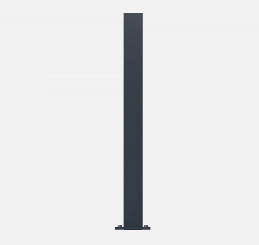 Pfosten für Frontgitterzaun | 60 × 60 mm, Anthrazit