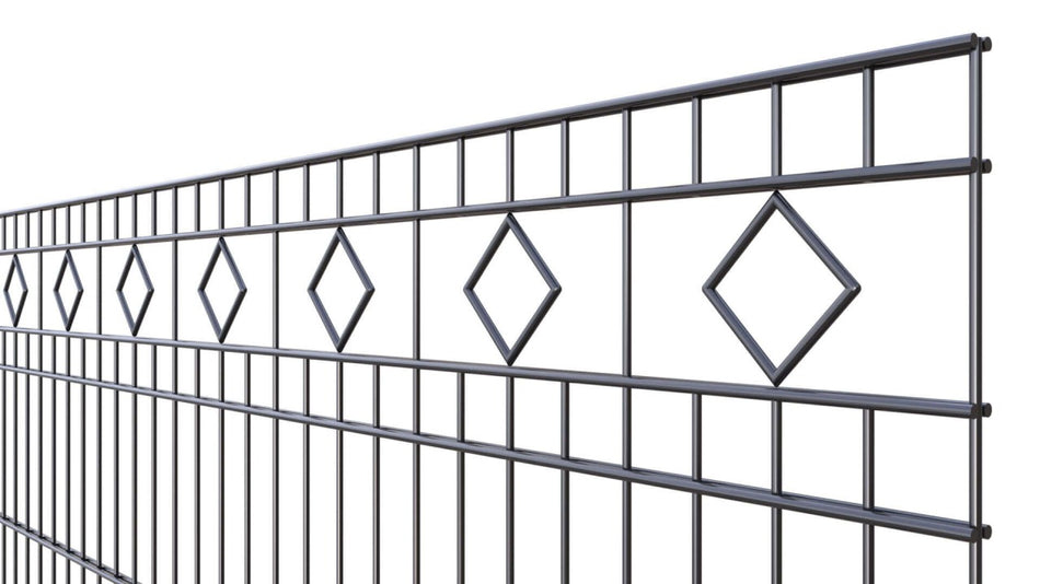 Dekormatte Schmuckzaun leicht 6-6-6 Breite 251 cm