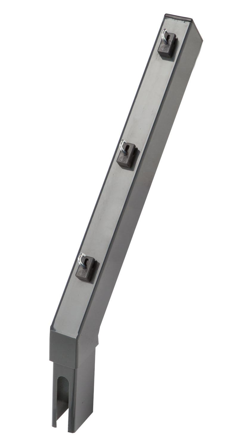 Mit dem Adapter kann zu einer gewünschten Seite ein Stacheldraht gespannt werden