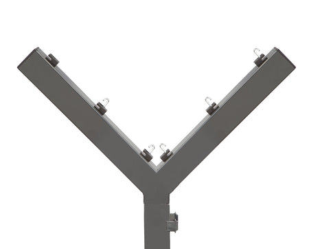 Ermöglicht einen Stacheldraht auf dem Zaun von beiden Seiten zu errichten