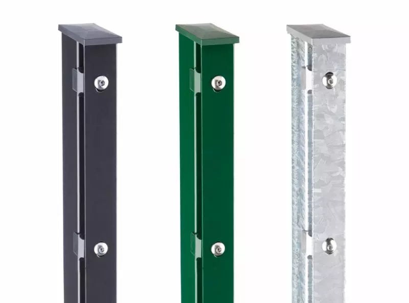 Zaunpfosten für Doppelstabmatte (mit Abdeckleiste)