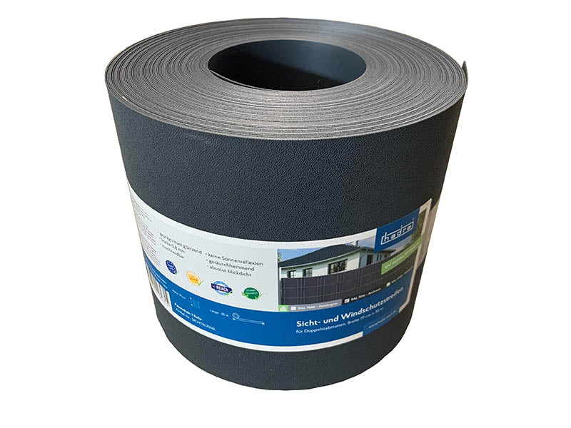 Sichtschutzstreifen in Rollen für Doppelstabmattenzäune